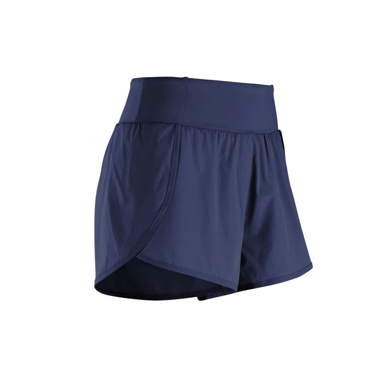 Double Layer High Waist Pocket Yoga Pants Street Wear Casual Pants Summer Ladies Loose Running Sports Shorts Gym Fitness Shorts