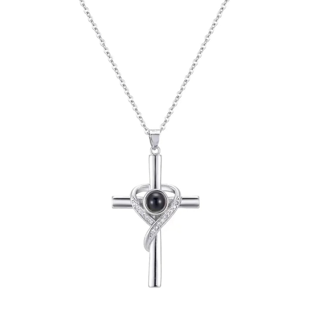 I Love You Projection Cross Pendant