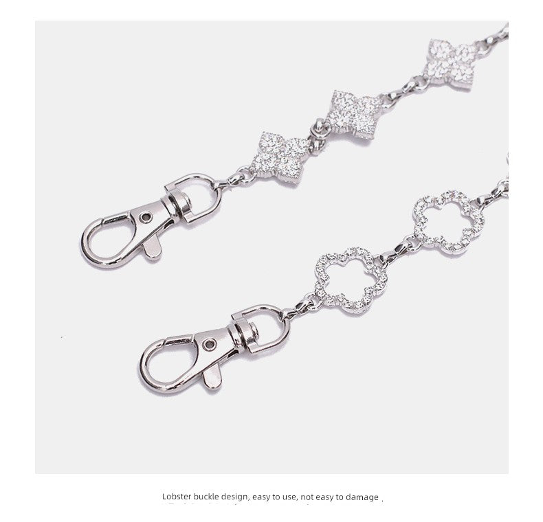 Belt Women's Rhinestone Ornament Chain Waist Chain Accessories with Skirt Dress Waist-Tight Summer Thin and Simple Silver Fancy