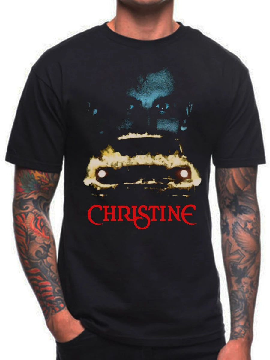 Unique Christine Shirt 1980's Horror Movie Film Cult T-Shirt Summer Cotton Short Sleeve O-Neck Mens T Shirt New S-3XL