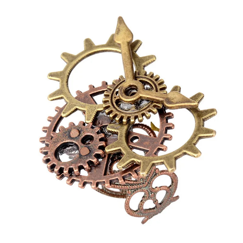 Wonderful Design Mixed Gears/Clock Pointer/Wing/Butterfly Women`s Vintage Steampunk Ring Accessory