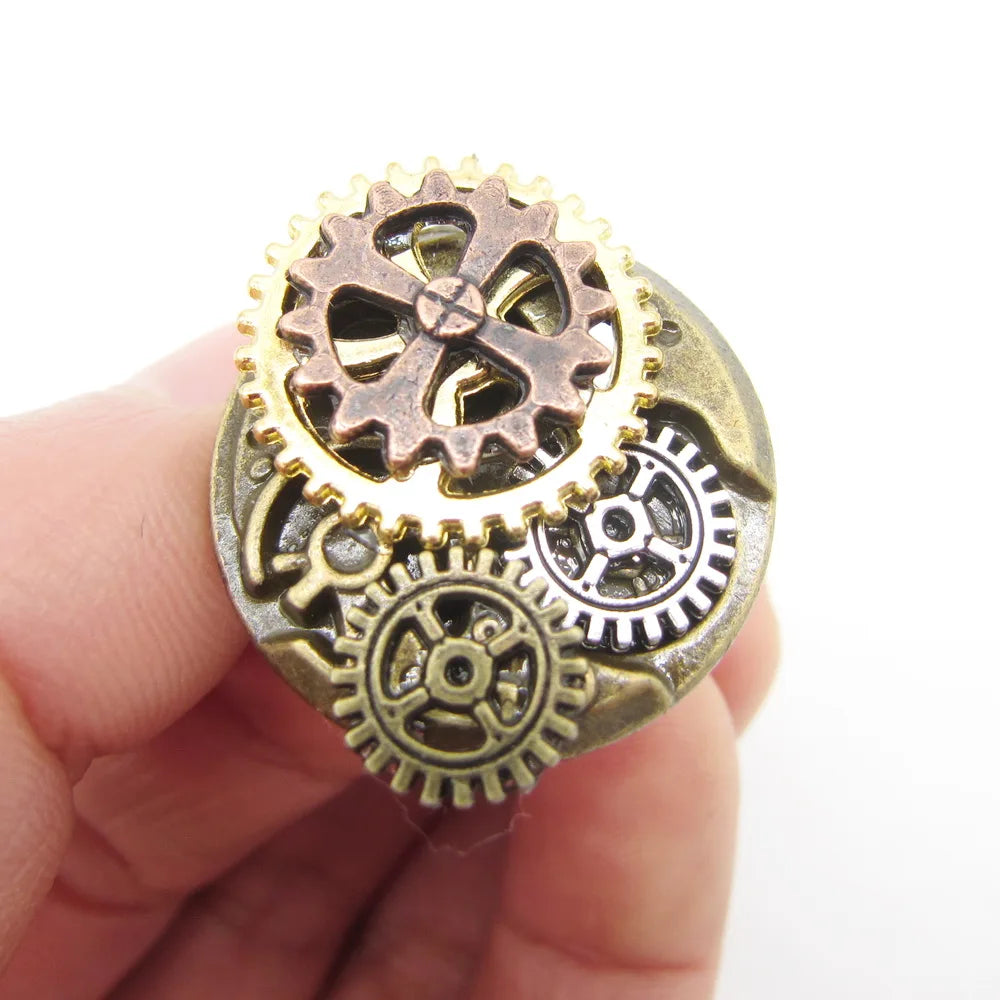 Wonderful Design Mixed Gears/Clock Pointer/Wing/Butterfly Women`s Vintage Steampunk Ring Accessory