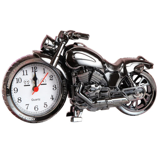 1pcs Creative Retro Motorcycle Model Alarm Clock Fashion Home Decoration Crafts 3D Railway Engine Figurines Home Decor Supplies