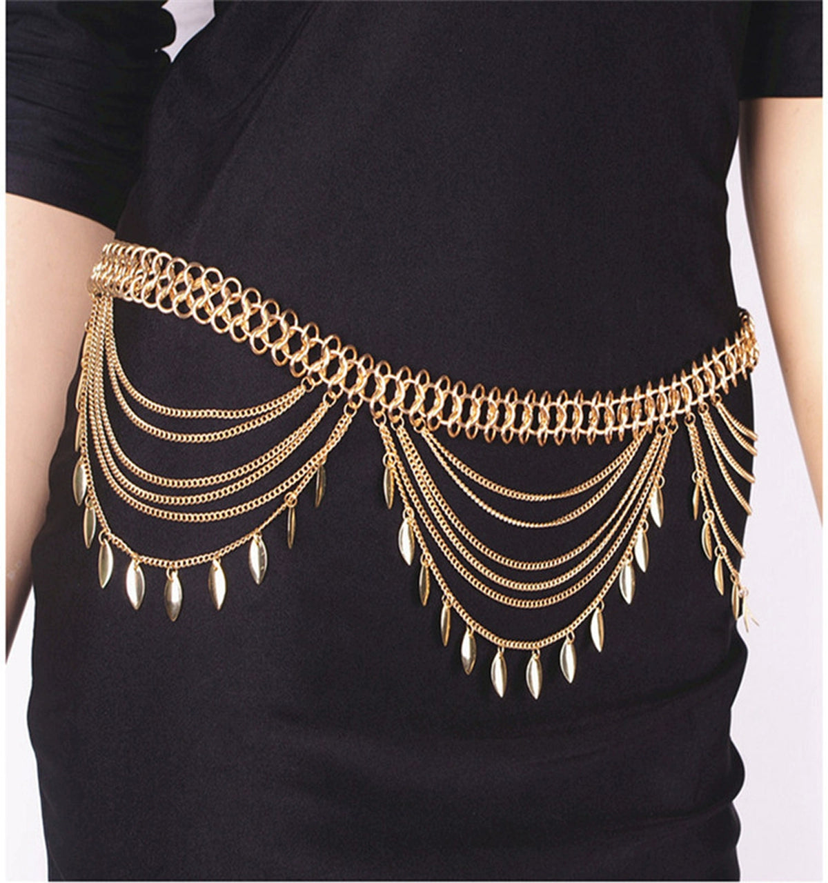 Sexy Tassel Jewelry Long Dress Sexy Belly Dance Waist Chain