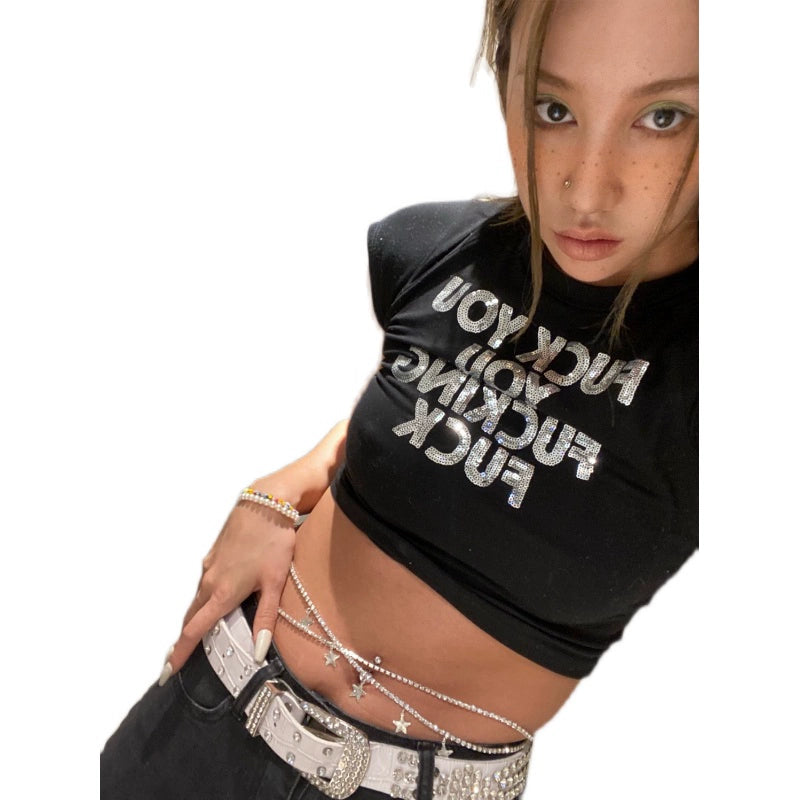 Popbonnie Summer Sexy Rhinestone Waist Chain Accessories Y2g