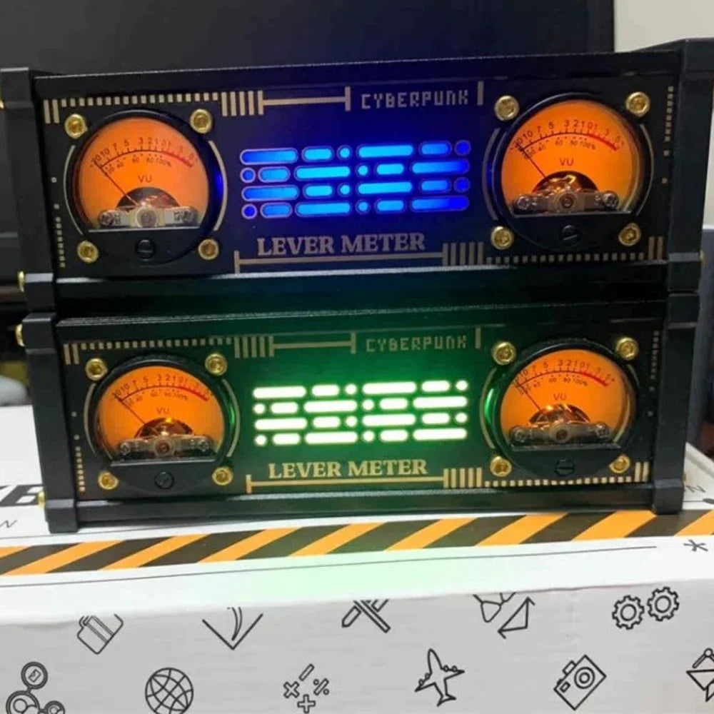 RGB Light Voice Controller with Backlight, Analog VU Level Meter, Pickup Lamp, Home Accessories, Desktop Decorations