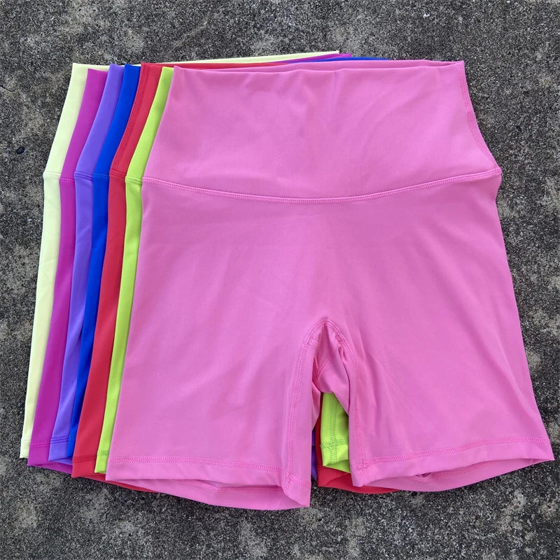 Yoga Shorts With Pocket Gym Sports Shorts Women High Waist Workout Short Leggings Fitness Short Pants Running Cycling Sportswear