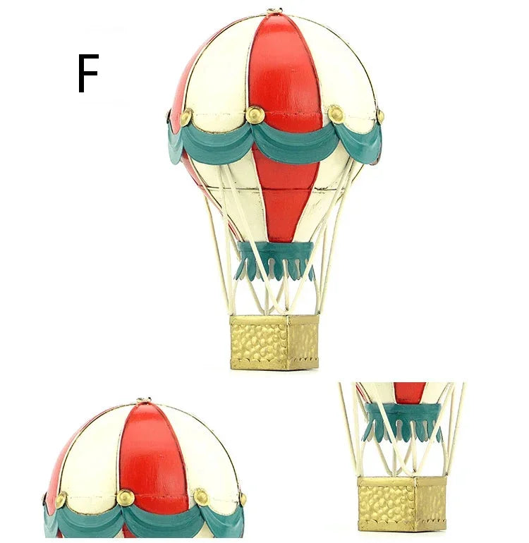 Iron Hot Air Balloon Retro Iron Model Europe Hanging Charm Art Decorations Colorful Turkey Balloons