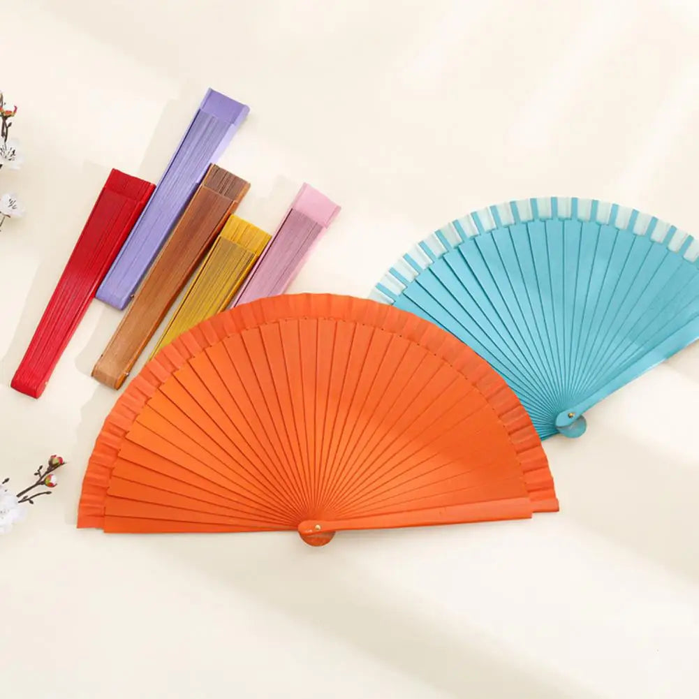 Retro Folding Fan Chinese Style Hand Held Fan Floral Dance Performances Custom Props Wedding Gift For Guest Home Art Decoration