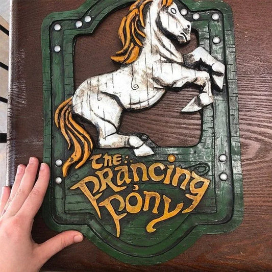 new Longma Resin Crafts Modern Home Wall Art Decorations Lord of The Rings The Prancing Pony and The Green Dragon Pub Signs