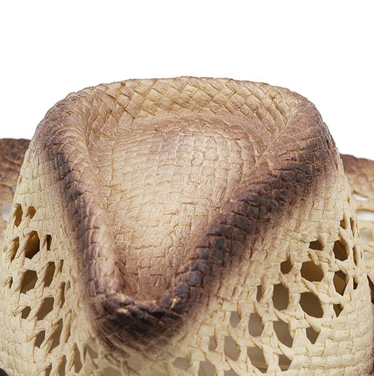 New Cowboy Hat Women Men Retro Raffia Straw Hats Summer Sun Hat Outdoor Sunshade Beach Hat Western Sombrero Panama Hat