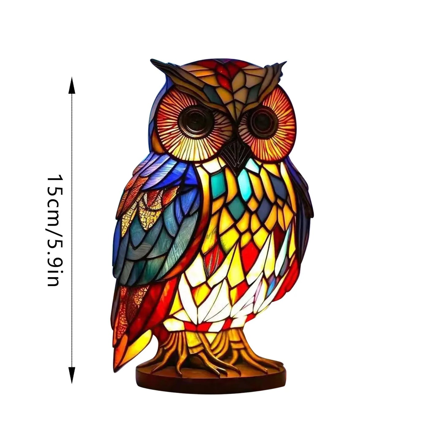 Retro Owl Sculptures & Figurines For Room Decoration Resin Animal Desktop Ornament Table Lamp Statue Home Decor New year Gift