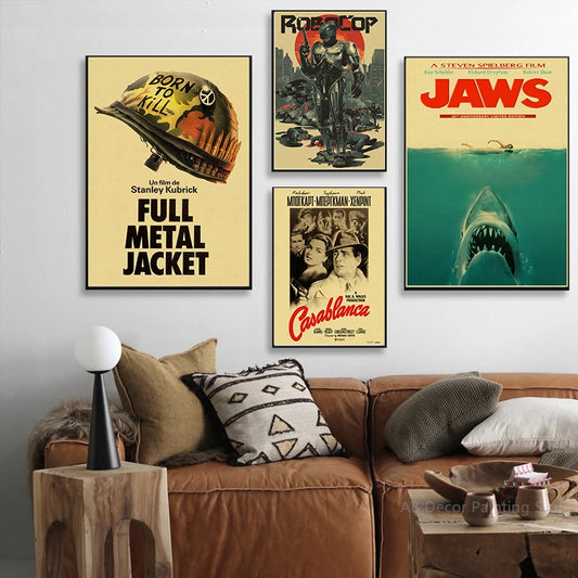 Classic Movie Poster Old Film Series Kraft Paper Posters Retro Wall Art Painting Bar Home Living Room Cinema Decoration Picture