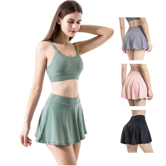 Tennis Skirts for Women Golf Athletic Activewear Yoga Fitness Skorts Mini Summer Gym Workout Running Shorts with Pockets