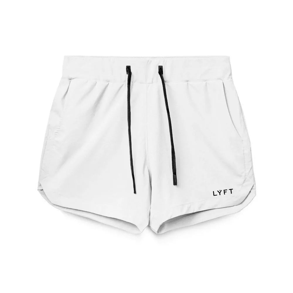 LYFT Quick Dry Multifunctional Pocket Single Layer Running Gym Fitness Bodybuilding Training Shorts Men Jogging Sports Bottoms