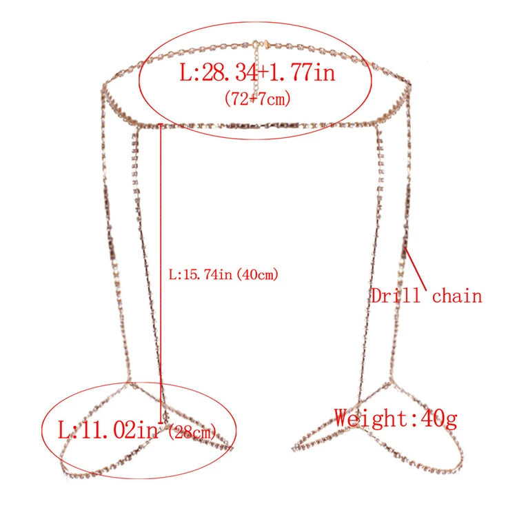 European and American Sexy Body Chains Waist Chain Women's Leg Bracelet Body Chain Waist Chain Leg Chain
