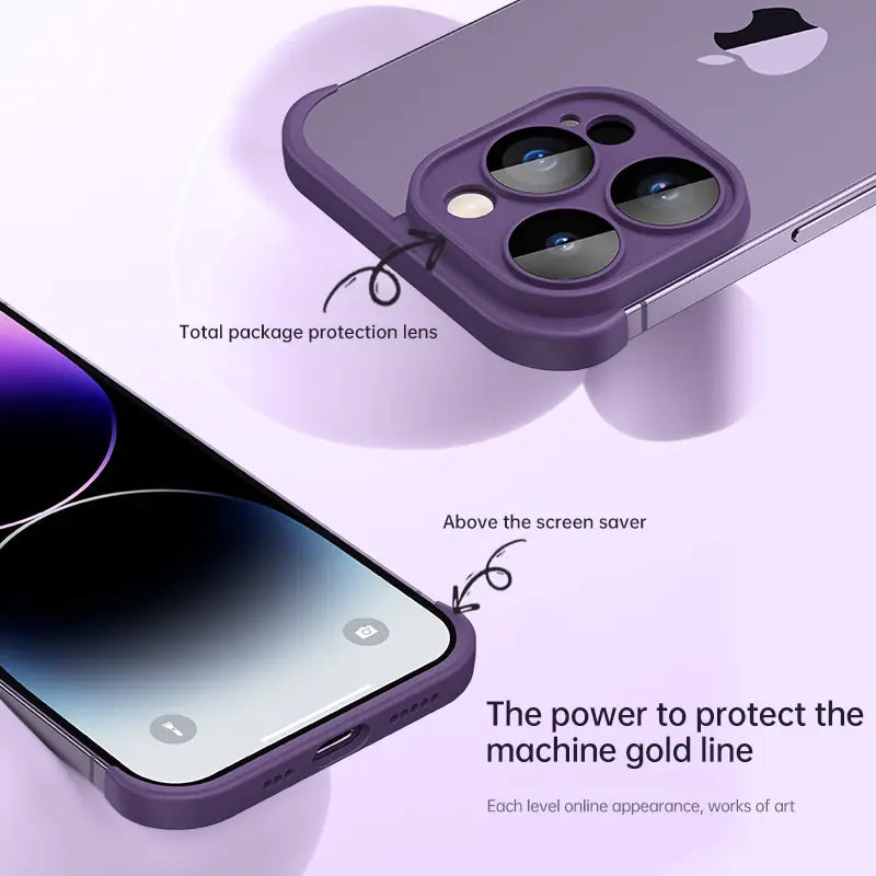 Luxury With Lens Protector Corner Pad Soft Silicone Case For iPhone 12 13 14