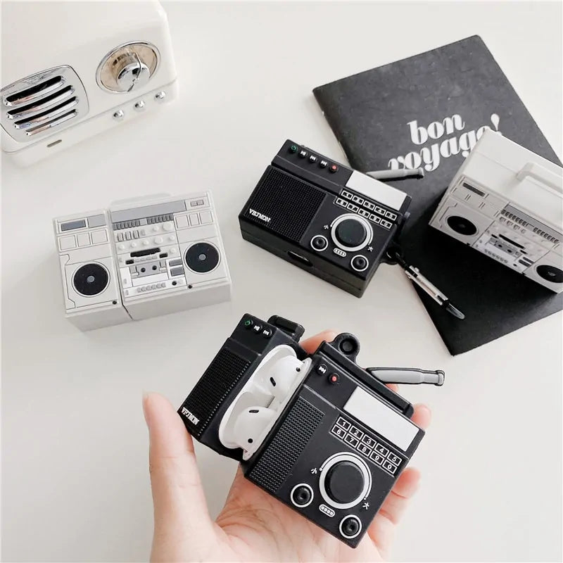 Cool 3D Retro Radio AirPods Case